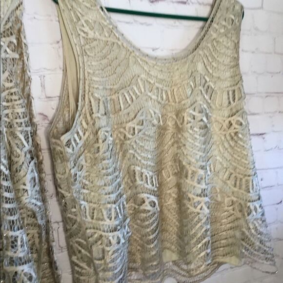 Soulmates Women New 2 Pc Crochet 100% Silk Hand‎ Crafted Top,Jacket /Blazer - Picture 11 of 14